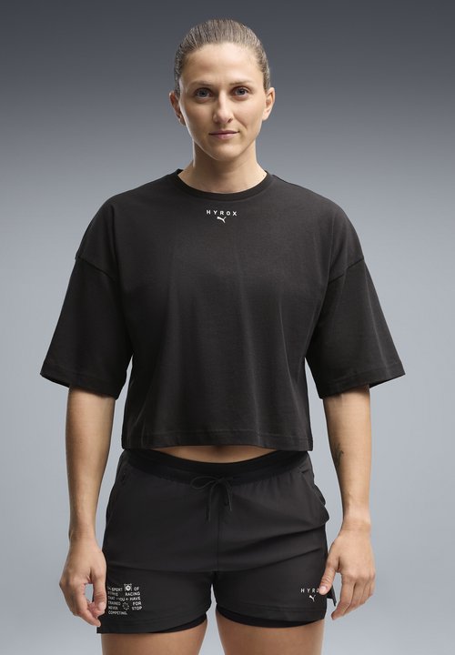 PUMA X HYROX CROPPED LIFESTYLE TEE - Top black — photo 2