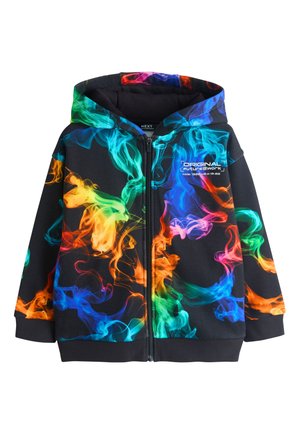 Next, REGULAR FIT - GRAPHIC ZIP THROUGH HOODIE  . - Sweat zippé - black/ multi
