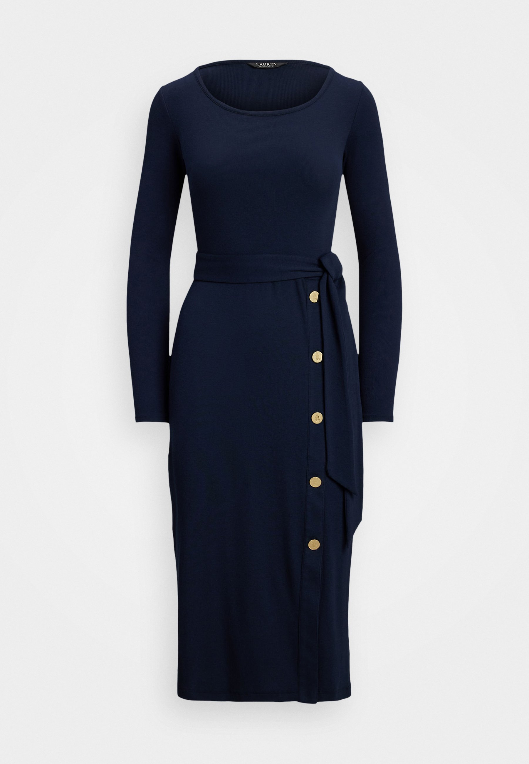 Lauren Ralph Lauren BELTED RIB KNIT DRESS - Jumper dress