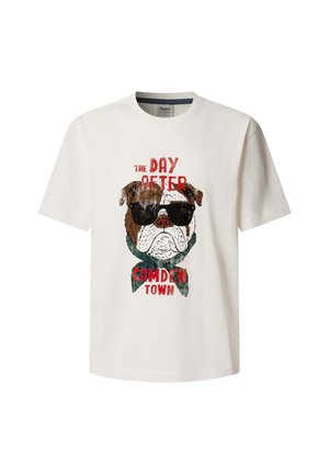 Pepe Jeans, PEPE JEANS PRINT T-SHIRT CEDON TEE - T-shirt print - off white