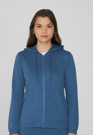MIT REISSVERSCHLUSS UND TUNNELZUG - Sudadera con cremallera - blue