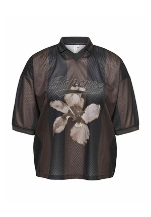 ONLY Carmakoma, T-SHIRT CARZALIA T-SHIRT - Pikkade varrukatega topp - black coffee