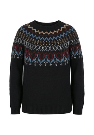 Ulla Popken, LONG SLEEVE SWEATER - Strickpullover - black