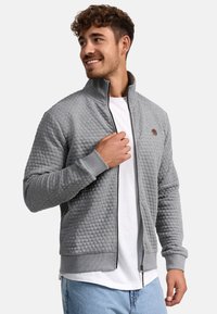 INDICODE JEANS BERMIE - Sweatjakke - lt grey mix