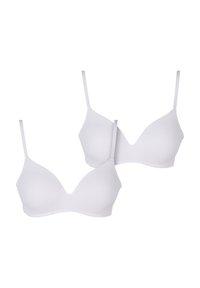 BASIC PADDED 2-PACK - Lihtne rinnahoidja - white white
