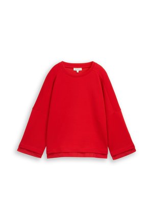 TOM TAILOR, LOOSE FIT SWEATSHIRT MIT 7/8-ARM - Sweatshirt - soft scarlet red