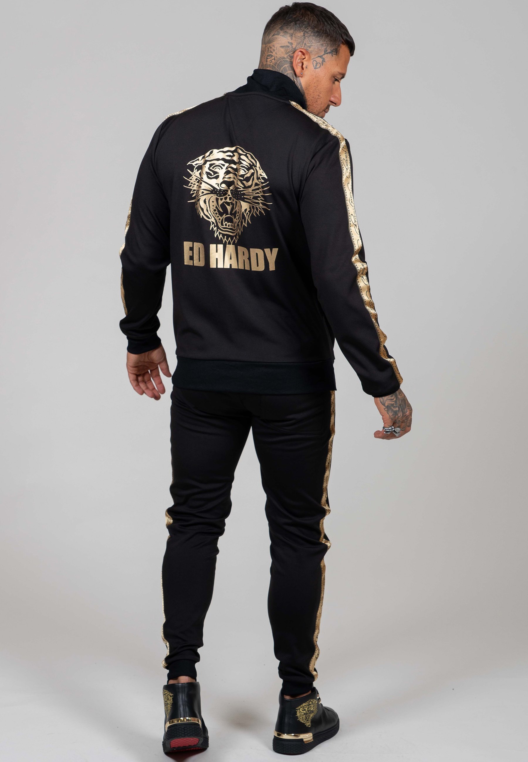 Ed Hardy LOVE ED TRACK TOP - Chaqueta de punto - black/negro - Zalando.es