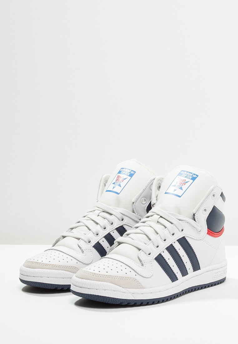 adidas Originals TOP TEN - Sneakers hoog - neo white/new navy ... adidas Originals TOP TEN - Sneakers hoog - neo white/new navy ...