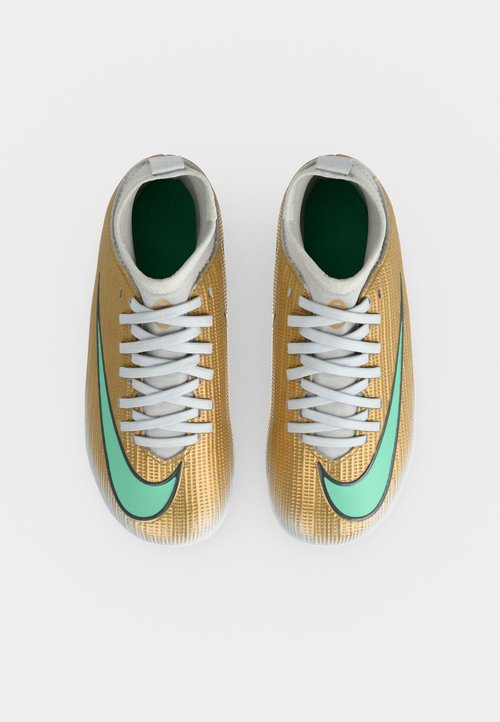 Nike JR MERCURIAL SUPERFLY 11 CLUB FG/MG KYLIAN MBAPPE UNISEX - Football boots artificial grass - metallic gold-coloured/clear jade — foto 5