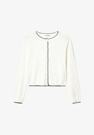 NA-KD, MIT KONTRASTKNÖPFEN - Kardigán - offwhite