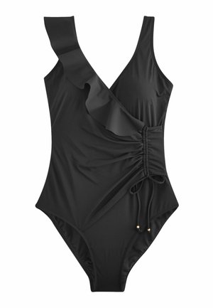 FRILL TUMMY SHAPING CONTROL  - Plavky - black