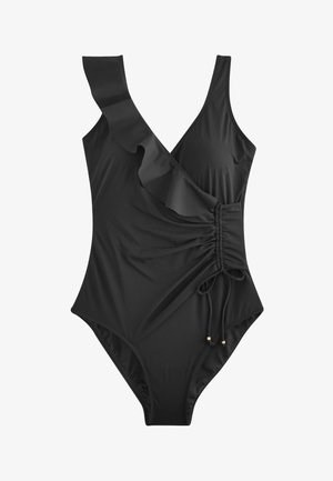 FRILL TUMMY SHAPING CONTROL - Kupaći kostim - black