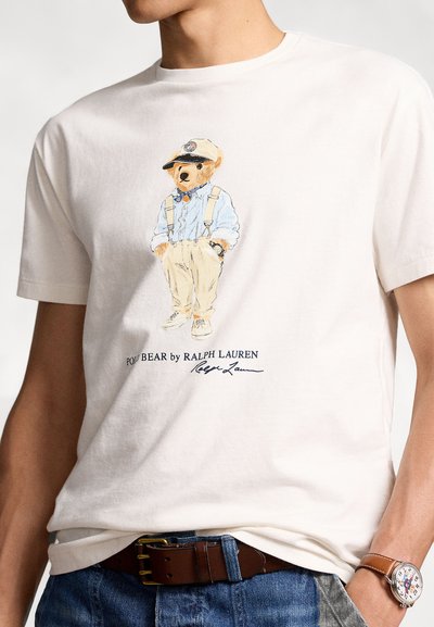 Polo Ralph Lauren CLASSIC FIT POLO BEAR JERSEY T SHIRT - Tricou cu imprimeu - white