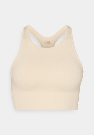 Casall SEAMLESS PADDED SPORTS - Topper - ecru