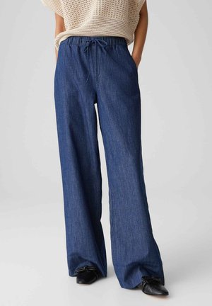 OPUS MID RISE EXTRA LONG WIDE FIT - Stoffhose - mid oxford blue