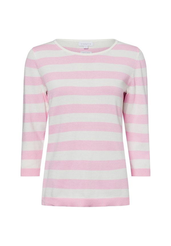 Strickpullover - rosa weiß
