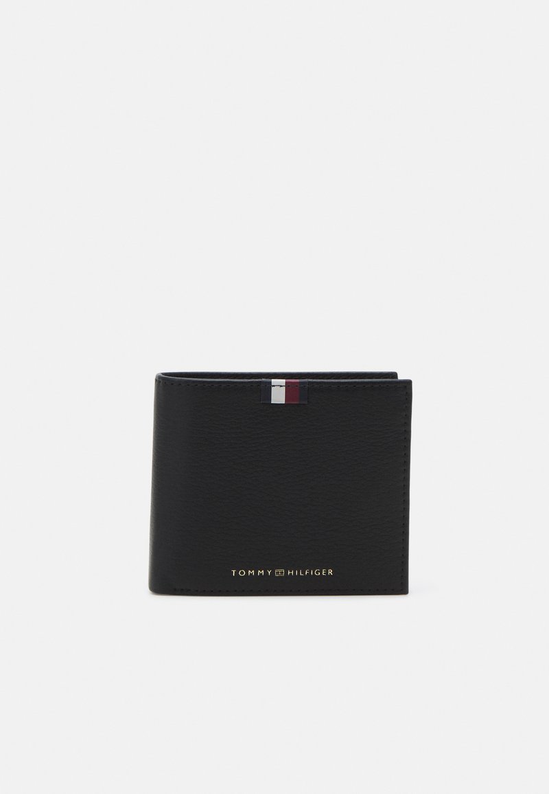 Tommy Hilfiger TH PREM LEA CC FLAP AND COIN - Lompakko - black