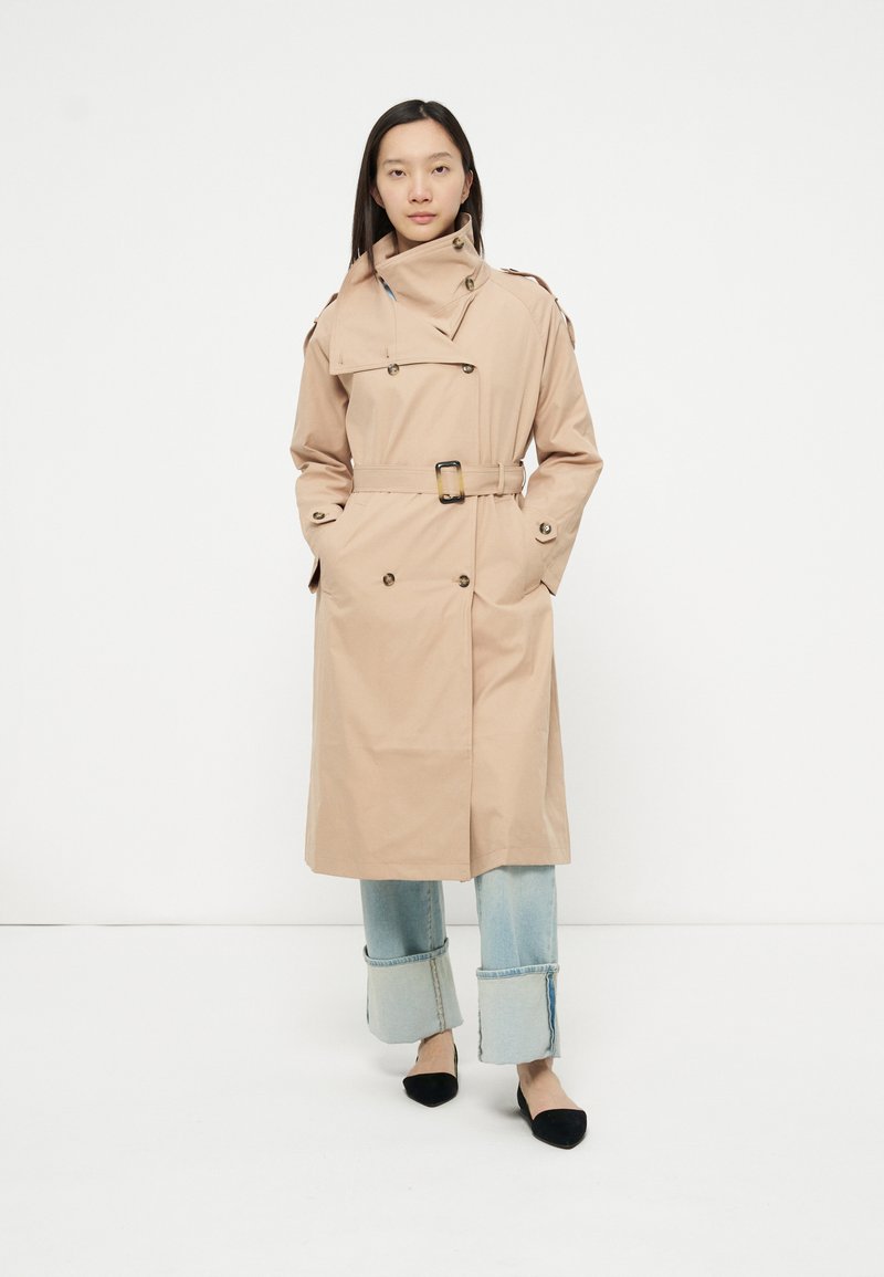 dreimaster Trenchcoat zandkleur