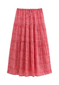 POLKA DOT TIERED MAXI - Jupe longue - red pattern