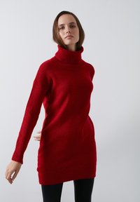 LELA TURTLENECK LONG - Striktrøje - red