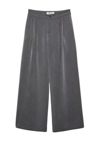 WIDE LEG SMART WITH DARTS - Tygbyxor - grey