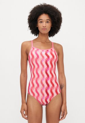 RIPPLE PRINT SWIMSUIT LIGHTDROP - Kopalke - multi pink/shocking pink