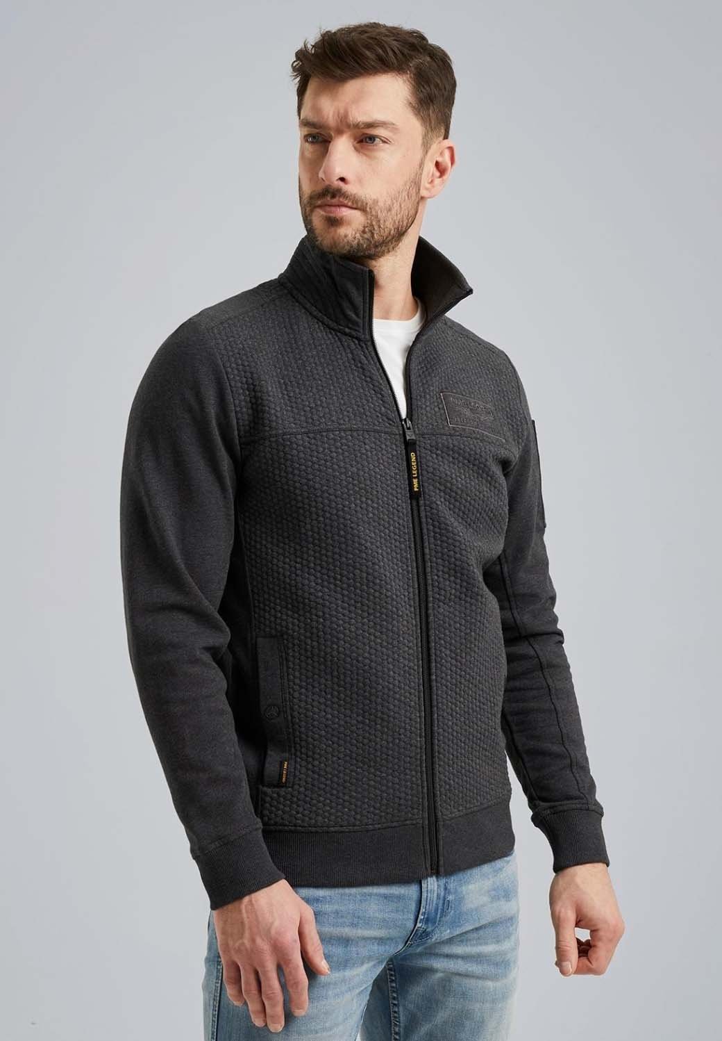 PME Legend MIT- MUSTER - Sweatjacke - antracite melee/anthrazit 