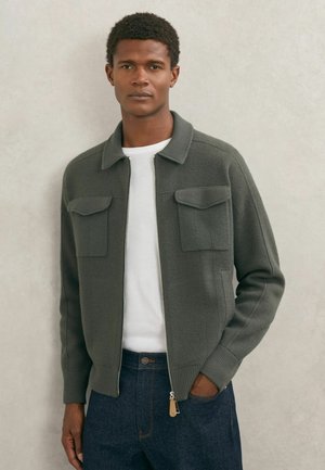 REGULAR FIT - CALDER  - Kardiganas - khaki green