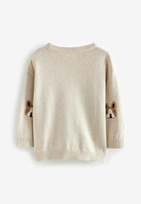 Next CREW NECK  - REGULAR FIT - Pulover - ecru marl dogs