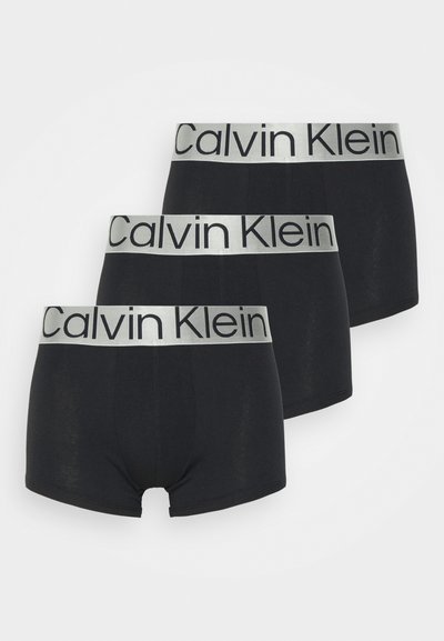 TRUNK 3 PACK CKR STEEL COTTON - Boxers - black