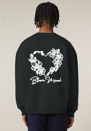 BLOOM MOOD BACK EMBROIDERY UNISEX - Sweatshirt - black