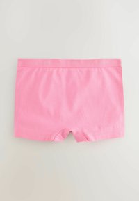 Roze pamučne boyshorts gaćice s elastičnim pojasom s logotipom, s glatkom teksturom i jednostavnim dizajnom, krojene za udobnost i lakoću nošenja.