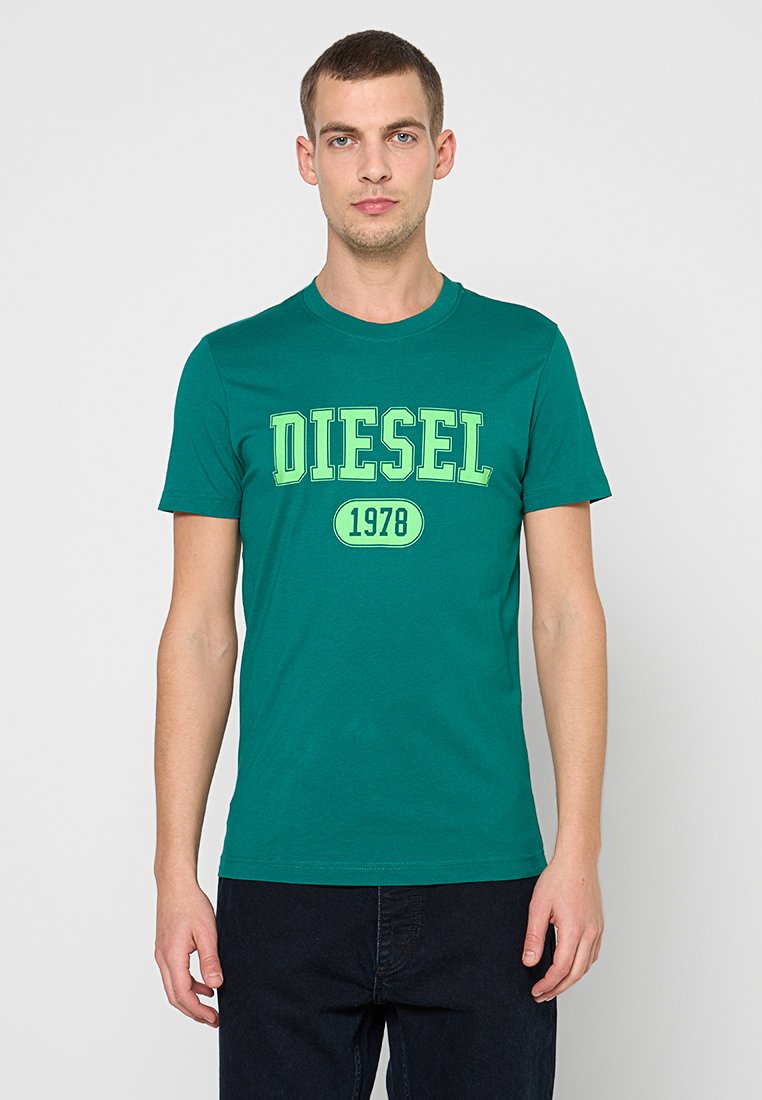Diesel T-shirt print groen
