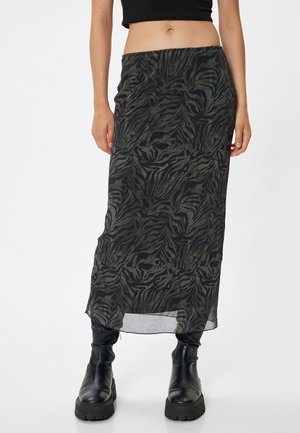 MIDI PATTERNED - Pennkjol - green