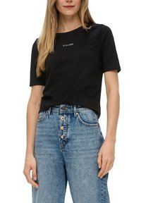 s.Oliver MIT SCHRIFT - T-Shirt basic - schwarz
