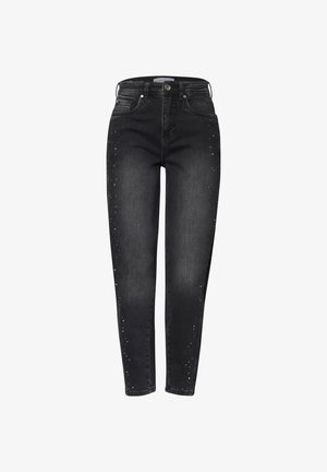 Street One, HIGH WAIST, LOOSE-FIT BARREL-LEG JEANS - Jeans fuselé - grey washed