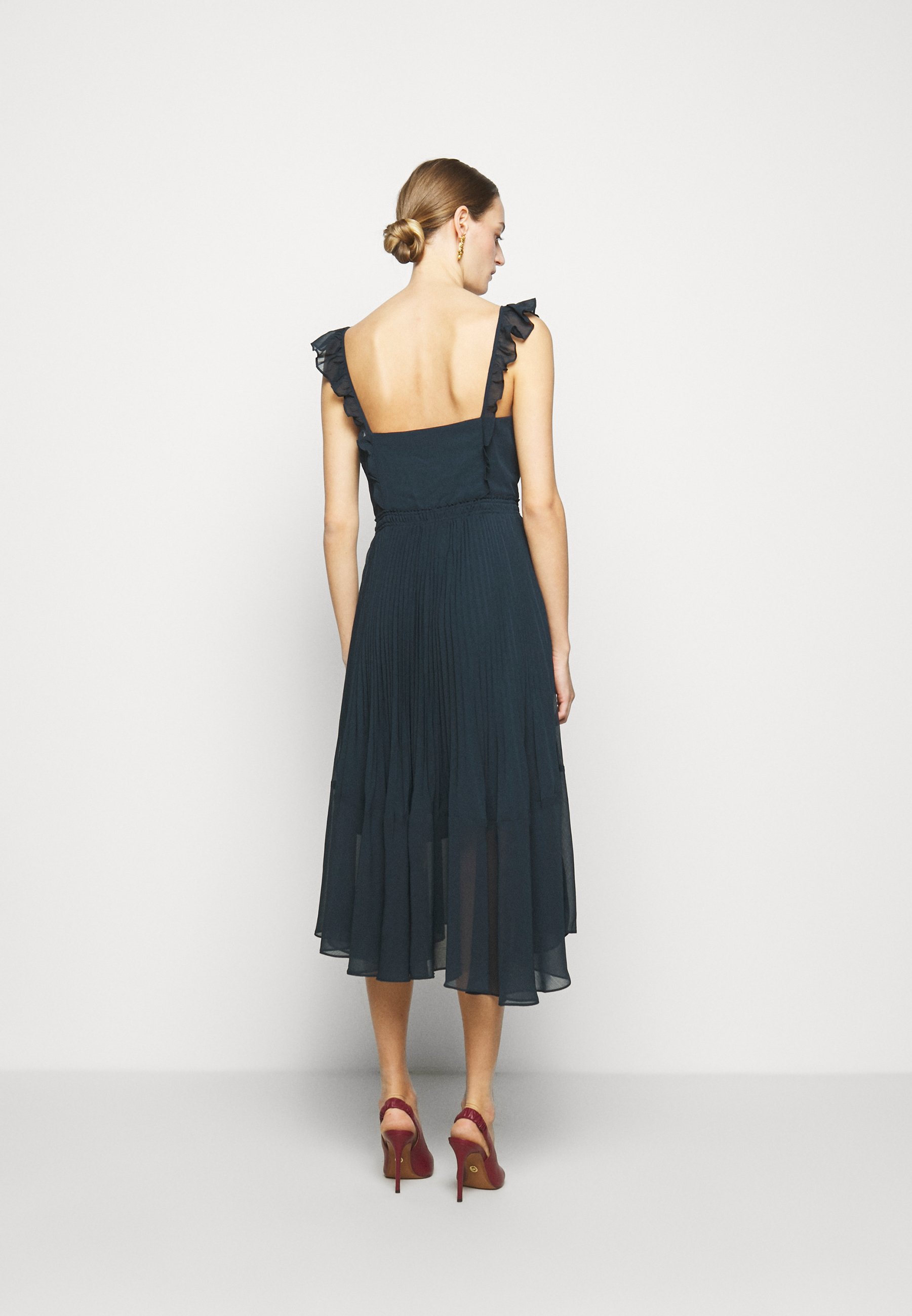 zara button down dress