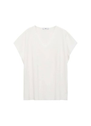 Mango Základné tričko - white