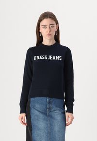 Guess Jeans INTARSIA - Maglione - daring ocean
