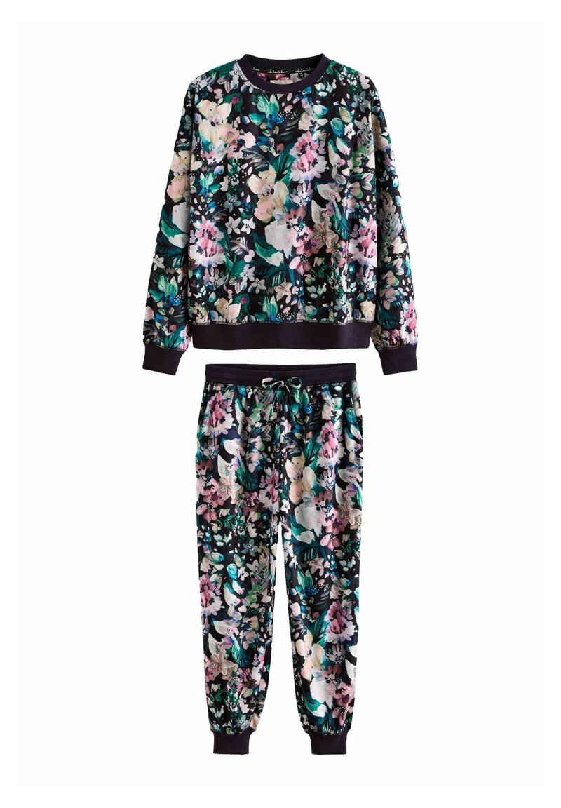 Next SET LONG SLEEVE - REGULAR FIT - Pyžamová sada - brown floral