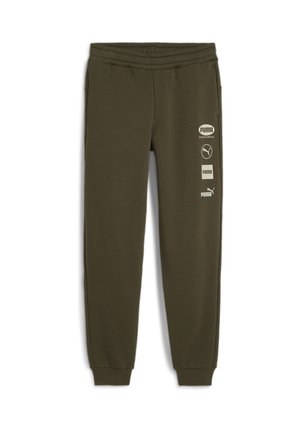 Puma POWER GRAPHIC - Tracksuit bottoms - dark olive