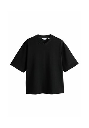 Next, REGULAR FIT - EDIT V-NECK BOXY FIT T-SHIRT - Basic T-shirt - black