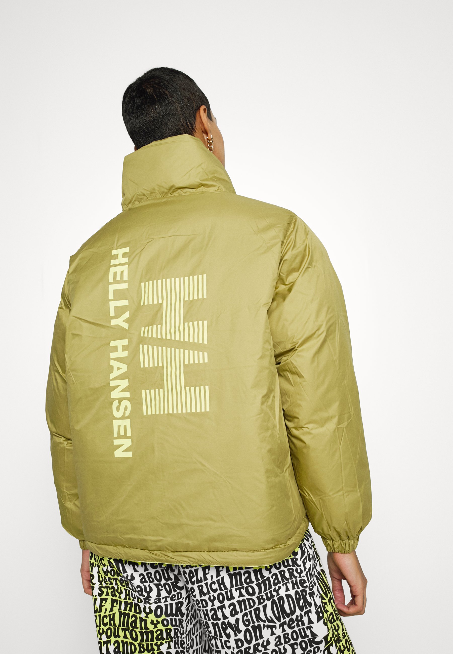 helly hansen reversible puffer jacket yellow