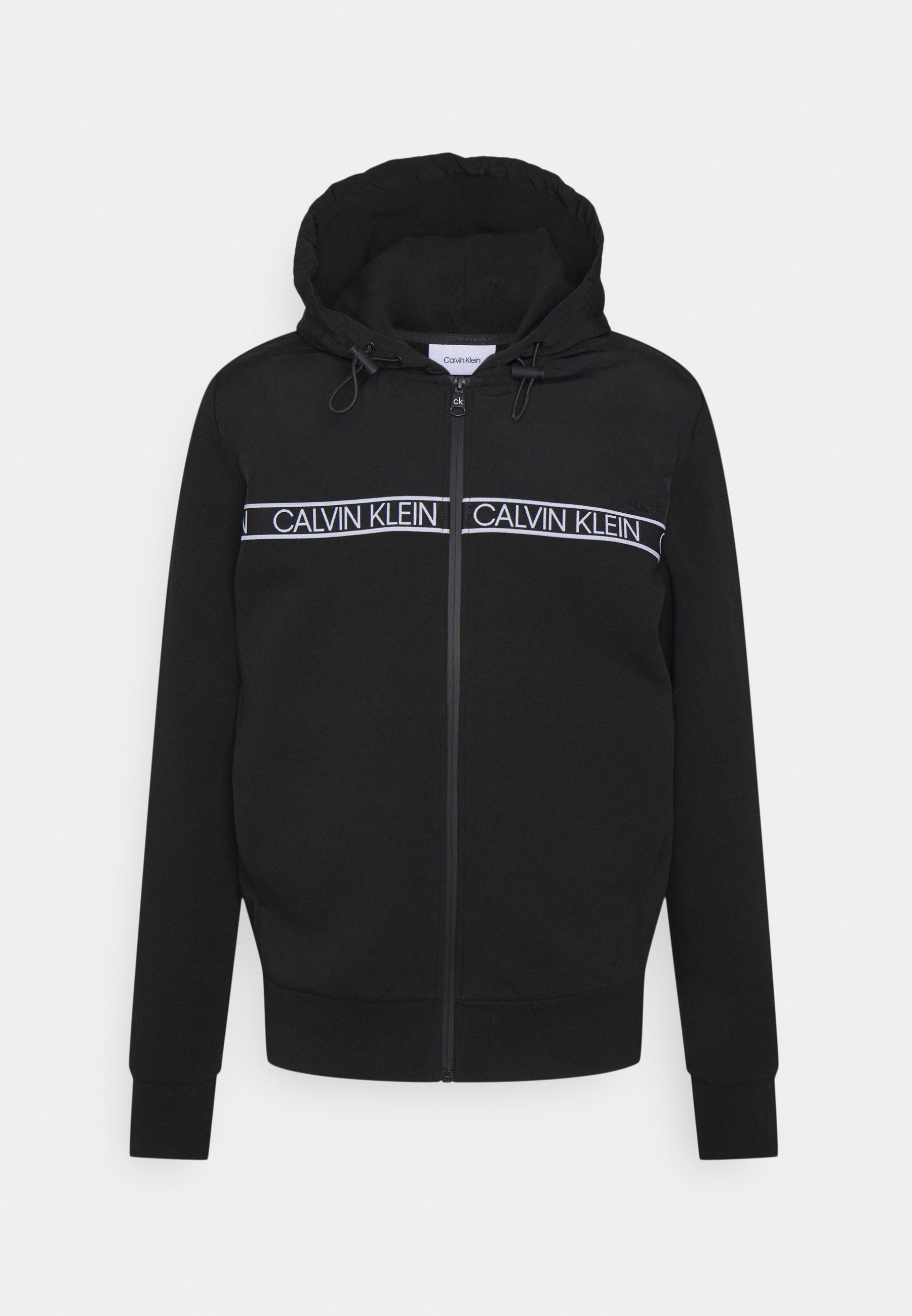Calvin Klein MIX MEDIA TAPE HOODED JACKET - Sudadera con cremallera -  black/negro - Zalando.es
