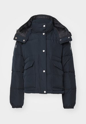Lee, HOODED SHORT PUFFER - Chaqueta de invierno - unionall black