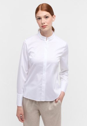 Eterna SATIN SHIRT - FITTED - Hemdbluse - weiß