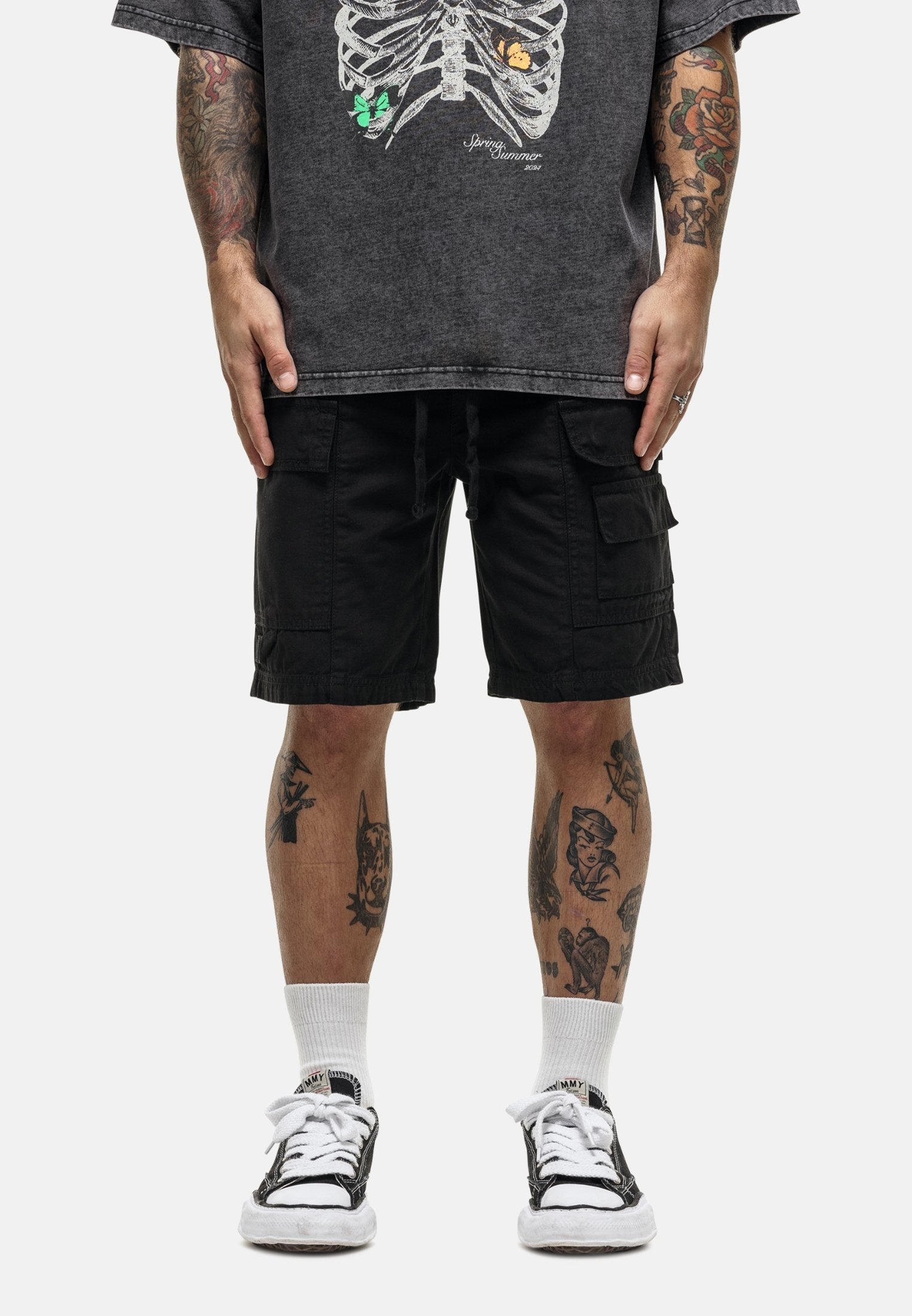 Good For Nothing CARGO BLACK BERMUDA SHORTS Pantalones