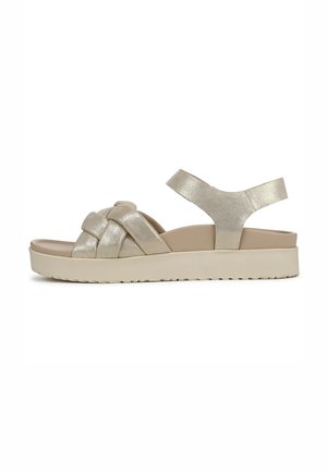 Sandalen met plateauzool - gold leather