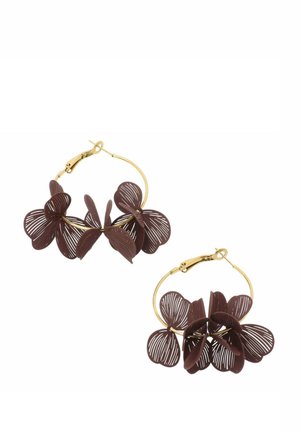 CON PETALI - Orecchini - marrone