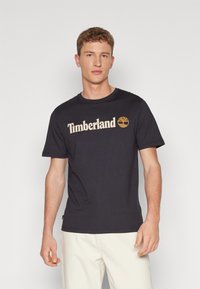 Timberland - KENNEBEC RIVER LINEAR LOGO SHORT SLEEVE - Print T-shirt - black Thumbnail Image 1
